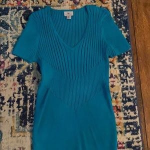 Worthington medium blue/green short sleeve